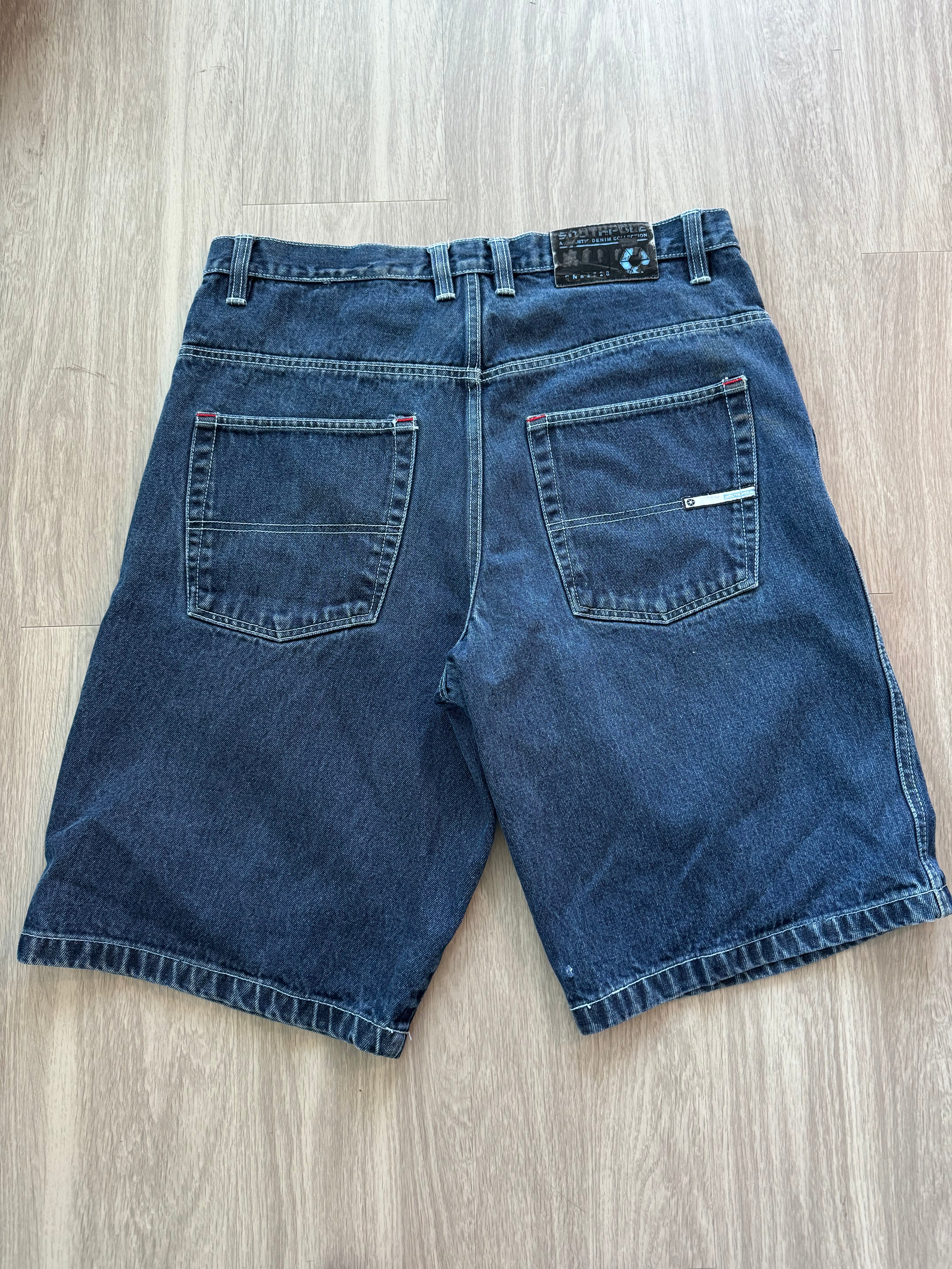 Y2K South Pole RN82628 Embroidered Denim Jean Shorts
