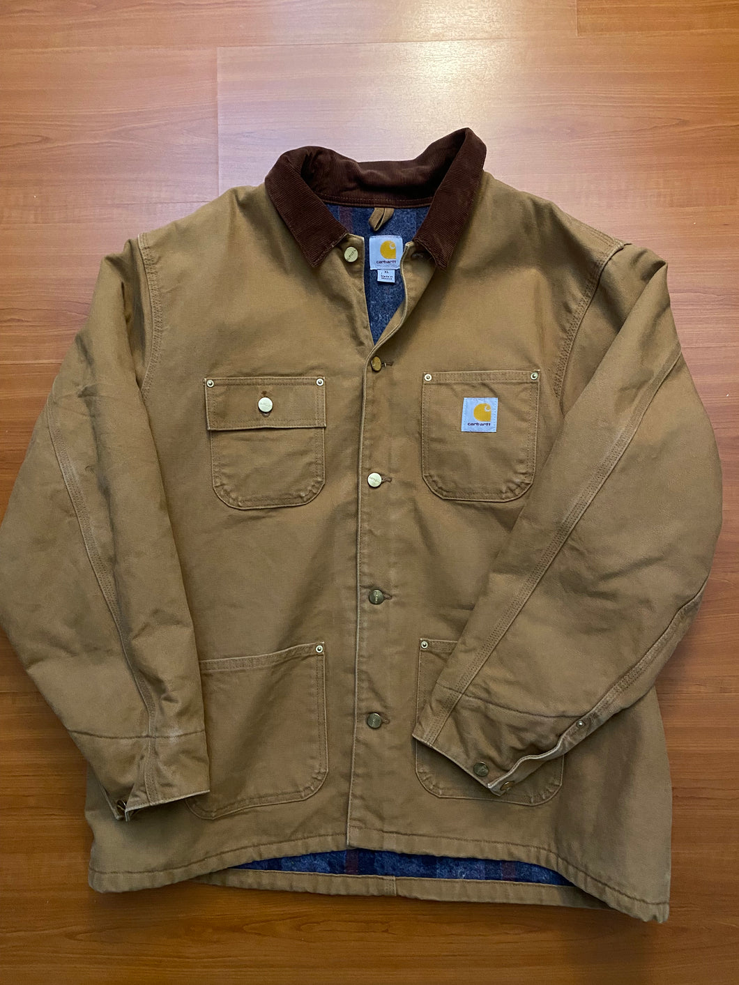 Carhartt Tan Blanket Lined Chore Barn Jacket