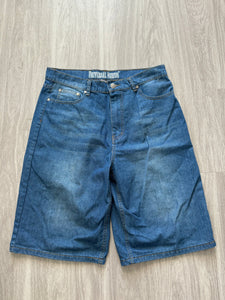 Y2K Universal Genius Embroidered Denim Jean Shorts
